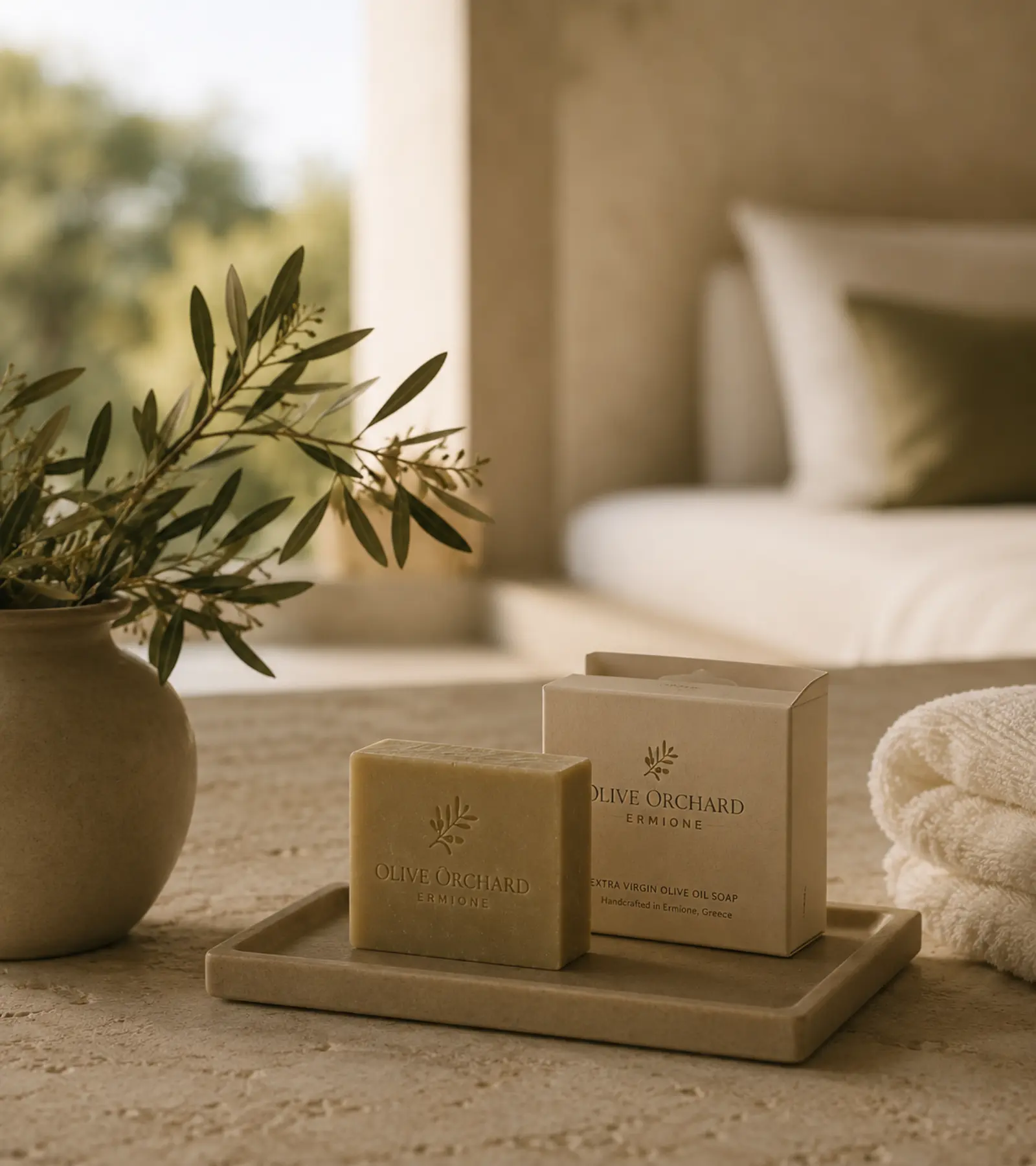 Luxury hospitality soap presentation